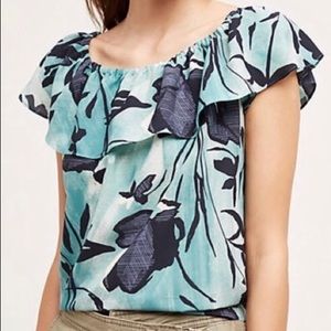 NWT Anthro Maeve Islander Off Shoulder Ruffle Top